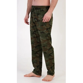 Męskie spodnie od piżamy Army 4102 khaki - Gazzaz