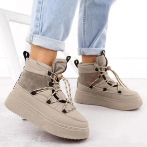 Dámské sněhule na platformě WOL280B Béžová - Potocki