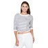 Bluzka damska K204 szaro-biała - Katrus