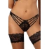 Dámské sexy tanga V-10088 Černá - Axami