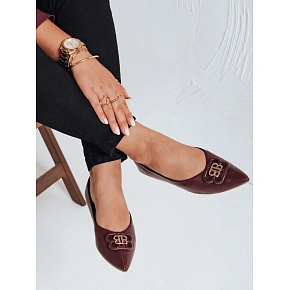 Dámské baleríny ZY1060 bordó - FashionStreet