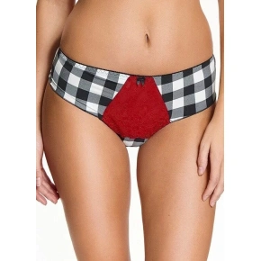 Majtki damskie Alice 0093 czarno-biało-czerwone - Kostar