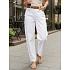 Dámské džíny s páskem UY2930 bílé  - FashionStreet