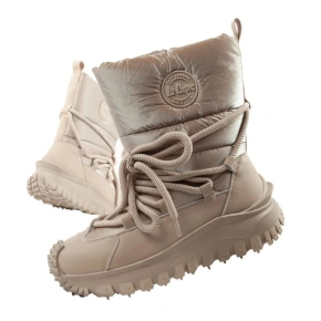 Lee Cooper buty sportowe damskie zimowe trekkingowe ocieplane beżowe skóra naturalna dámské Lee Cooper buty sportowe damskie zimowe trekkingowe ocieplane beżowe skóra naturalna dámské