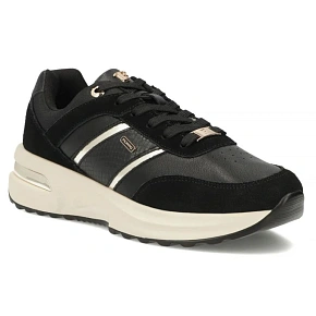 Skórzane półbuty damskie sneakersy czarne Filippo DP7772 dámské