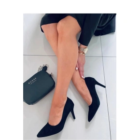 Damskie szpilki na obcasie NF-84P czarne - SEASTAR