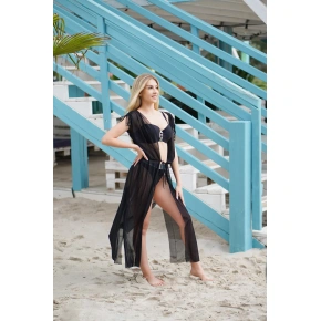 Pareo damskie 19 D81A-19 czarne - Self