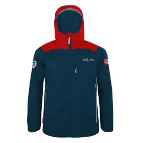 Kurtka przeciwdeszczowa dziecięca dla chłopca/dziewczynki Trollkids Kids Bergen Jacket bright red/mystic blue (610-410) Kurtka przeciwdeszczowa dziecięca dla chłopca/dziewczynki Trollkids Kids Bergen Jacket bright red/mystic blue (610-410)