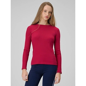 Longsleeve slim z prążkowanej dzianiny damski 4F 4FRAW25TLONF656-53S dámské