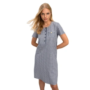 Damska koszula nocna 16215-183 Granatowy z białym - Vamp