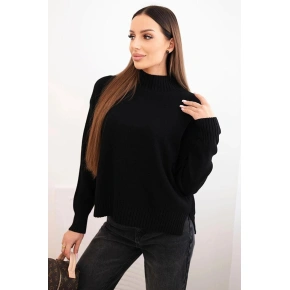 Dámský svetr volný styl 35209 Černá - K-Fashion