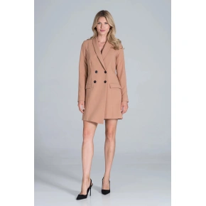 Sukienka damska M822 brązowa - Figl