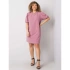 Brudnoróżowa sukienka plus size z bawełny (RV-SK-6319.65)