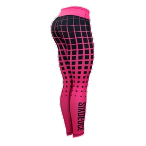 Damskie legginsy fitness Six Deuce Pink Halftone - różowe - Litexo