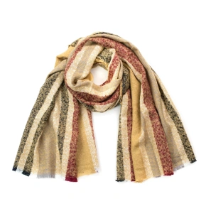 Szalik Sz16443 brązowy.żółty - Art Of Polo