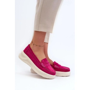 Damskie mokasyny 24PB18-6889 fuksja - Podążaj za modą