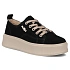 Skórzane półbuty sneakersy na platformie czarne Filippo DP6122 dámské