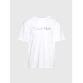 Pánské tričko na spaní S/S CREW NECK 000NM2501E 100 bílé - Calvin Klein