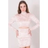 Welurowy top damski 15570 pudrowy beż - BSL