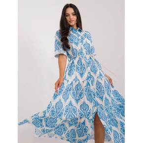 Sukienka damska DHJ SK 19125.10X biało-niebieska - FPrice