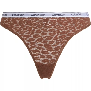 Stringi damskie HIGH LEG THONG 000QD5051E FUA Brown - Calvin Klein