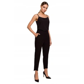 Damskie spodnie wizytowe M603 czarne - Moe