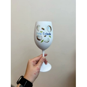 PIÑA COLADA - bílá sklenice na víno 350 ml