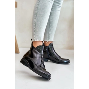 Buty za kostkę damskie HY42-717 Czarny - S.Barski