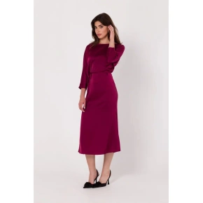 Sukienka damska K177 bordowy - Makover