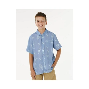 Koszula chłopięca RIP CURL Eternal Shred Ss Shirt-Boy niebieska Koszula chłopięca RIP CURL Eternal Shred Ss Shirt-Boy niebieska