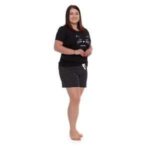 Piżama damska PDD4200-015 czarna z nadrukiem - Moraj