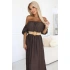 Boho Maxi Dress 614-1 Czekoladowa - Numoco