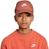 Czapka z daszkiem dla dzieci Nike Club pomarańczowa FB5063 209