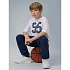 T-shirt loose z nadrukiem chłopięcy 4F 4FJRSS26TTSHM3786-10S