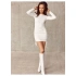 Sukienka damska SUK0387 off-white - Roco Fashion