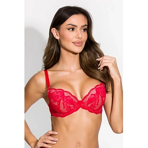 Biustonosz damski AMELIA PUSH UP 19202 czerwony – Mediolano