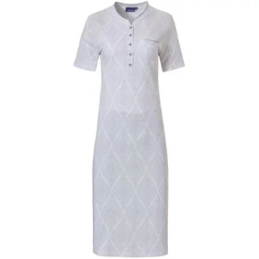 Damska koszula nocna 11231-116 -4 biało-szary nadruk- Pastunette