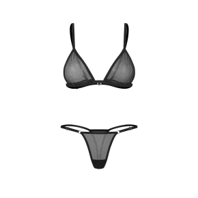Dámský sexy set Wet Me 2-Pcs Set černý - Obsessive