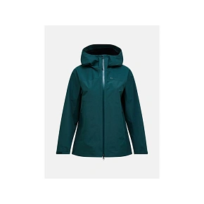Kurtka damska PEAK PERFORMANCE W Treeline Hipe 2.5L Shell Jacket kolor zielony Kurtka damska PEAK PERFORMANCE W Treeline Hipe 2.5L Shell Jacket kolor zielony
