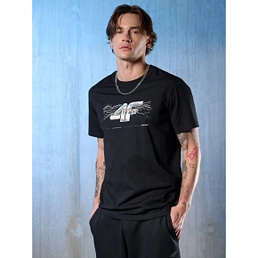 T-shirt regular z nadrukiem męski 4F 4FRSS26TTSHM3662-20S