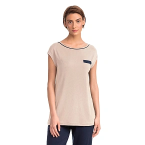 Vamp - Krótka koszula nocna damska BEIGE SOLEIL M 14191 - Vamp