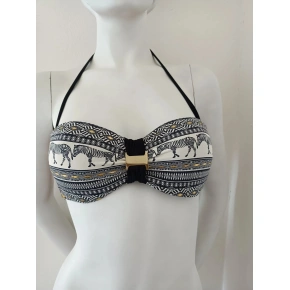 Bikini Top B4116-60010 Czarno-kremowy - Selmark