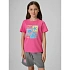 T-shirt regular z nadrukiem dziewczęcy 4F 4FJRSS26TTSHF4418-54S