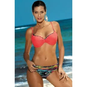 Damski dwuczęściowy kostium kąpielowy M-424 Bella koralowy - Marko