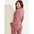 Damska bluza z kapturem V2YQ17K7UW2 G5C3 burgundowy - Guess