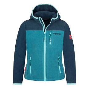 Kurtka polarowa dziecięca Trollkids Kids Stavanger Jacket z kapturem niebieska (706-104) Kurtka polarowa dziecięca Trollkids Kids Stavanger Jacket z kapturem niebieska (706-104)
