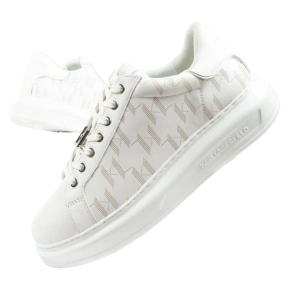 Karl Lagerfeld Kapri buty męskie sneakersy skóra naturalna białe