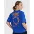 T-shirt oversize z nadrukiem damski 4F 4FWSS25TTSHF1993-36S