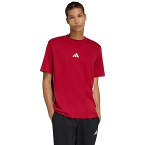 Koszulka męska adidas Essentials 3-Stripes czerwona KD4865 pánské