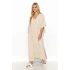 Sukienka dzienna M835 beżowa 4XL-5XL - Makadamia